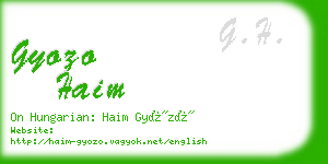 gyozo haim business card